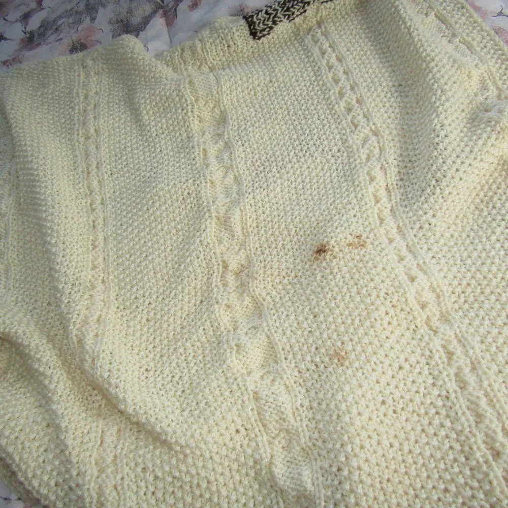 Handmade Knit Crocheted DREW Throw Personalized